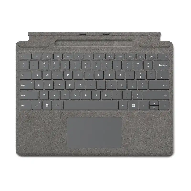 Microsoft Surface Pro Signature Type Cover Funda con Teclado Platino Alcántara para Surface Pro 8/Pro X