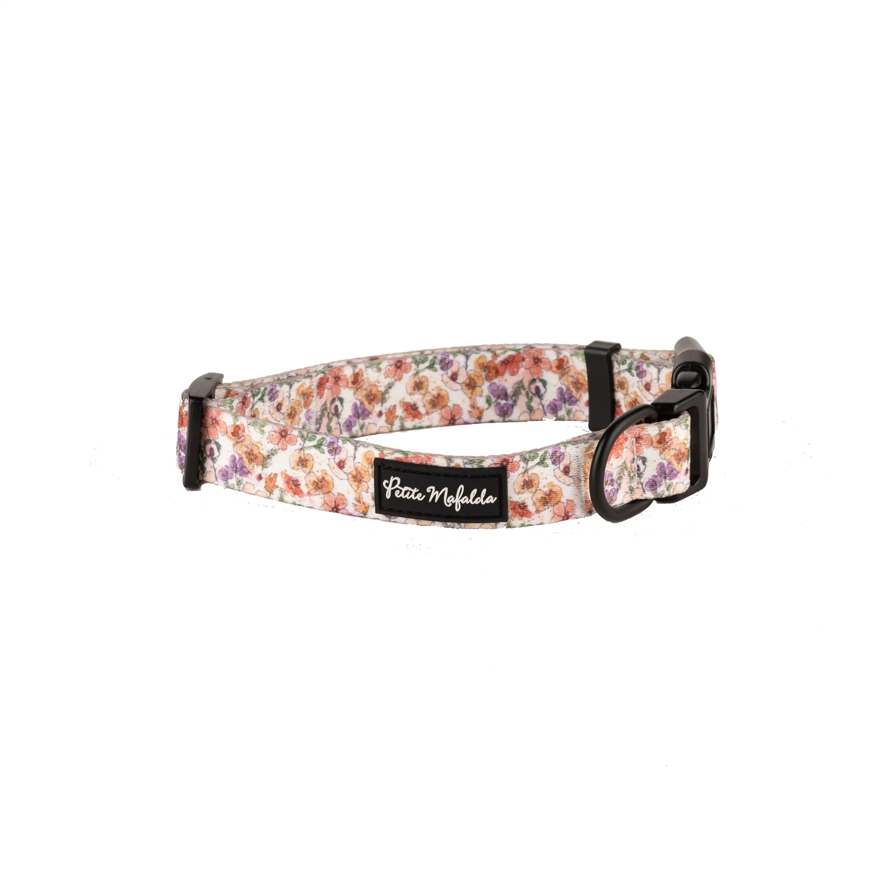 Petite Mafalda Collar Estampado Flores rosas para perros