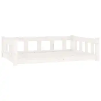 Cama Para Perros Madera Maciza De Pino Blanco 105,5x75,5x28 Cm Vidaxl