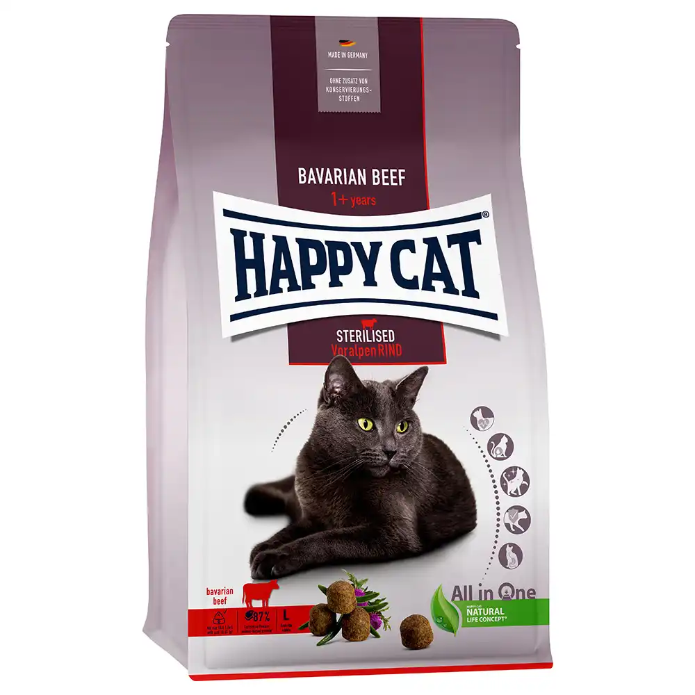 Happy Cat Adult Sterilised con vacuno de los Prealpes - 10 kg