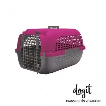 Transportín Dogit Pet Voyaguer Carrier Tamaño M - Fucsia /gris