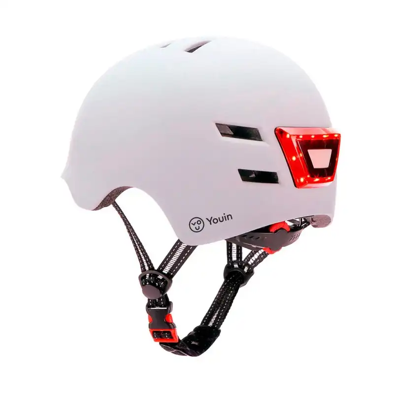 Youin Casco con Luz LED Blanco Talla M 55-58cm