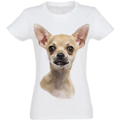 Camiseta Mujer Chihuahua color Blanco