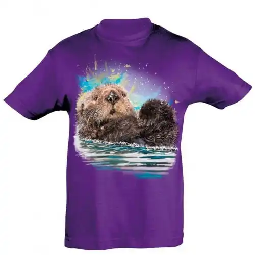 Camiseta Niño Nutria Marina color MORADO