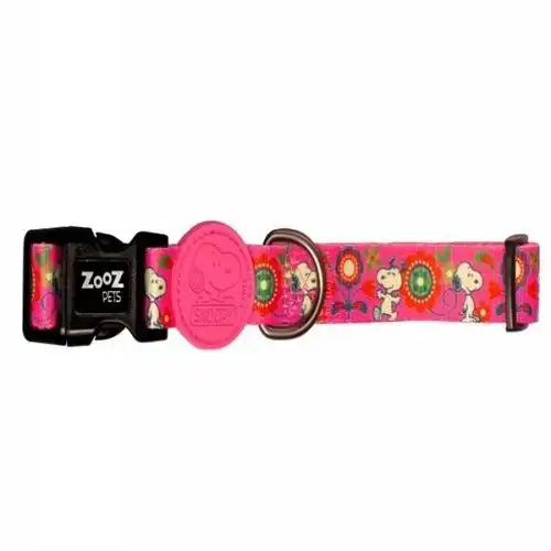 Collar para perro Snoopy color rosa