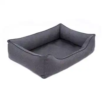 Mestizo Mallorca Orthopedic Cama Para Perros, Sofá, Lavable, Cama Con Certificado Öko-tex, Color Gris Oscuro Con Borde Negro, Dimensiones Exteriores:
