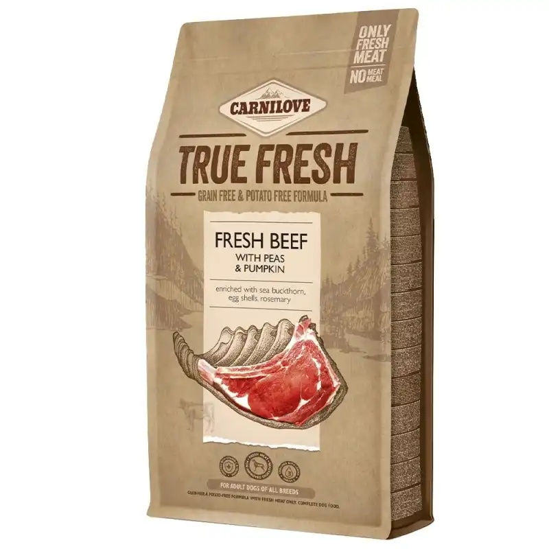 1,4Kg Carnilove Dog Adulto True Fresh sabor Ternera