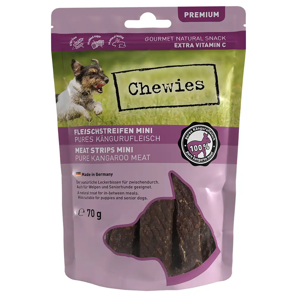 Chewies Mini tiras de carne para perros - Canguro 70 g