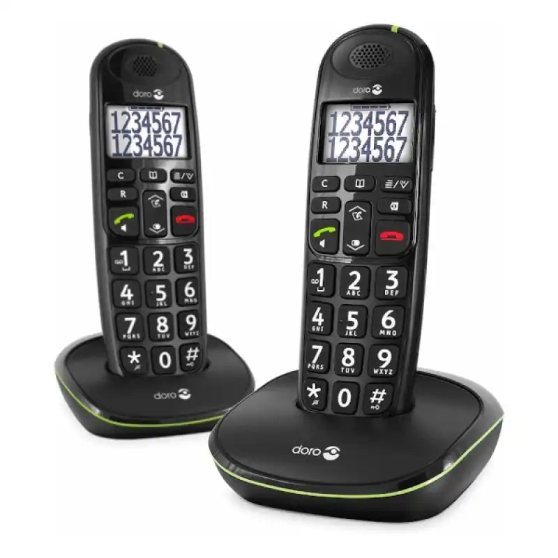 Doro PhoneEasy 110 Teléfono Inalámbrico Duo Negro