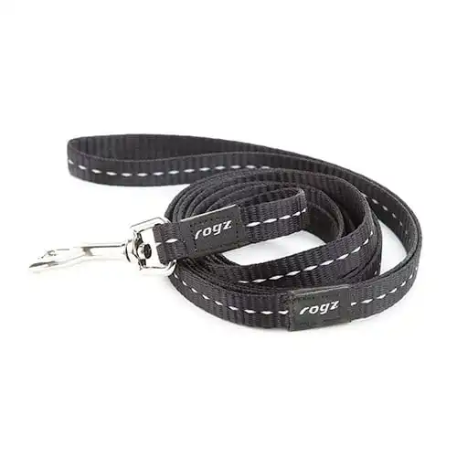 Rogz Utility Correa Negra Reflectante para perros