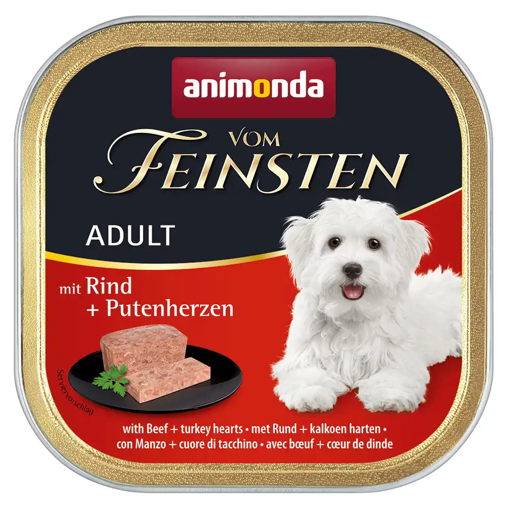 Animonda vom Feinsten Adult sin cereales 6 x 150 g - Vacuno y corazón de pavo