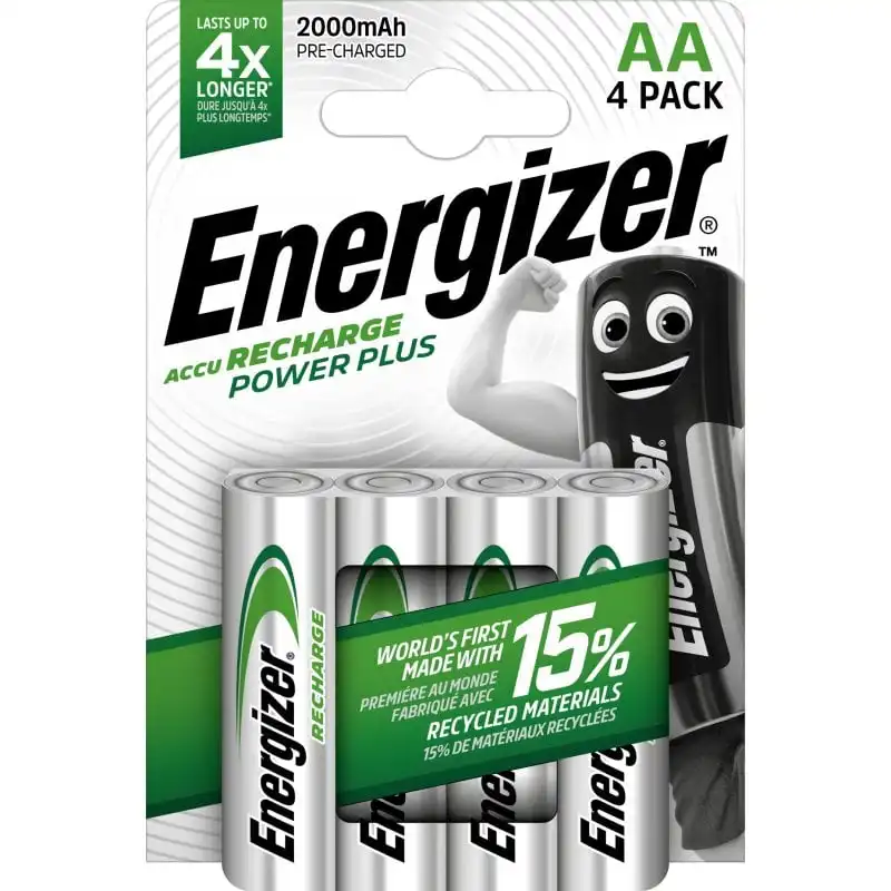 Energizer Power Plus Pilas Recargables 2000mAh AA 4 Unidades