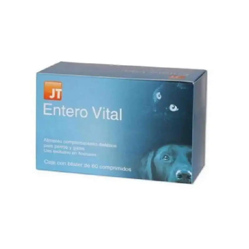 JT- Enterovital. Complemento alimenticio para diarreas agudas o crónicas para perros y gatos 60, 0.10 kg