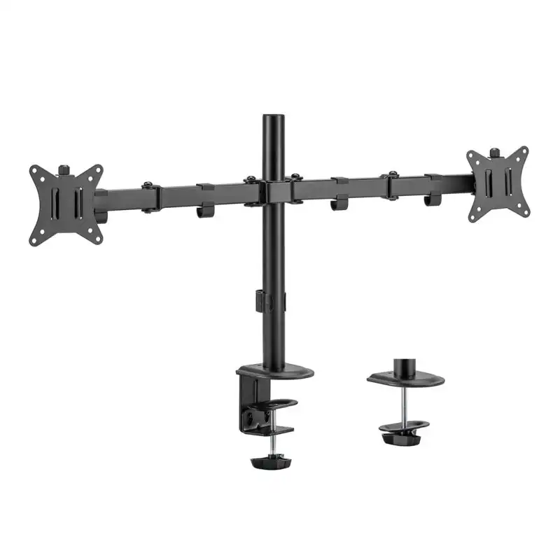 Maclean Mc-754n Soporte de Escritorio para 2 Monitores 17-32" VESA 100 Max 18kg,