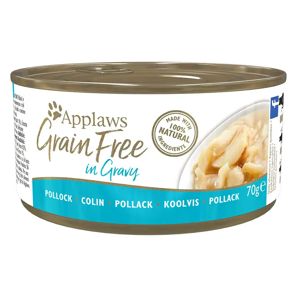 Applaws Grainfree en salsa 24 x 70 g - Pack Ahorro - Abadejo