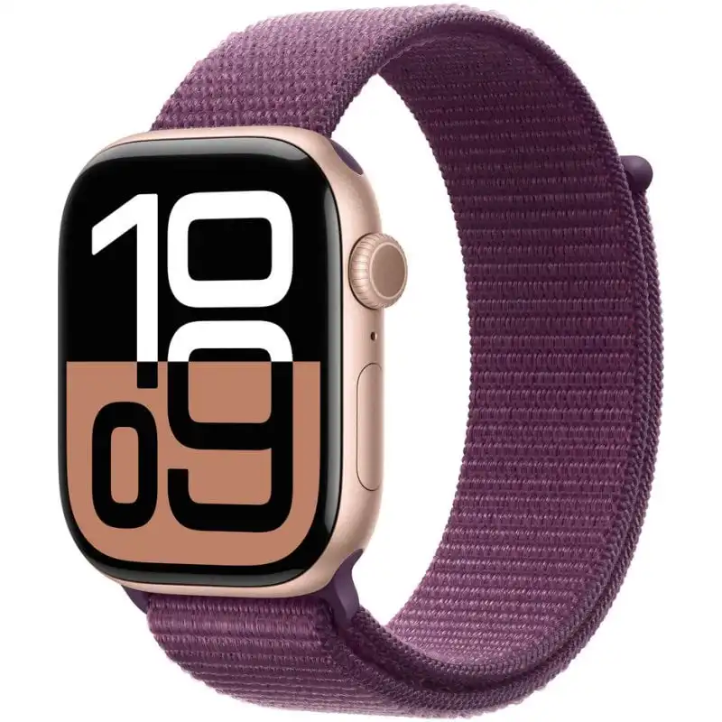 Apple Watch Series 10 GPS 46mm Caja Aluminio Oro Rosa con Correa Loop Deportiva Ciruela