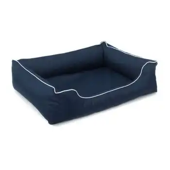 Cama Para Perro Sofá Mestizo Valencia 100x75cm Color Azul Marino/blanco