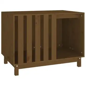 Cama Para Perros Madera Maciza Pino Marrón Miel 90x60x67 Cm Vidaxl