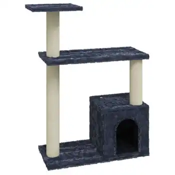 Rascador Para Gatos Con Postes De Sisal Gris Oscuro 70 Cm Vidaxl