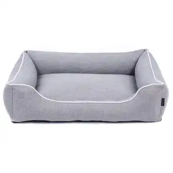 Sofa Mallorca Comfort Cama Para Perro 80x60 Cm Gris Claro/blanco