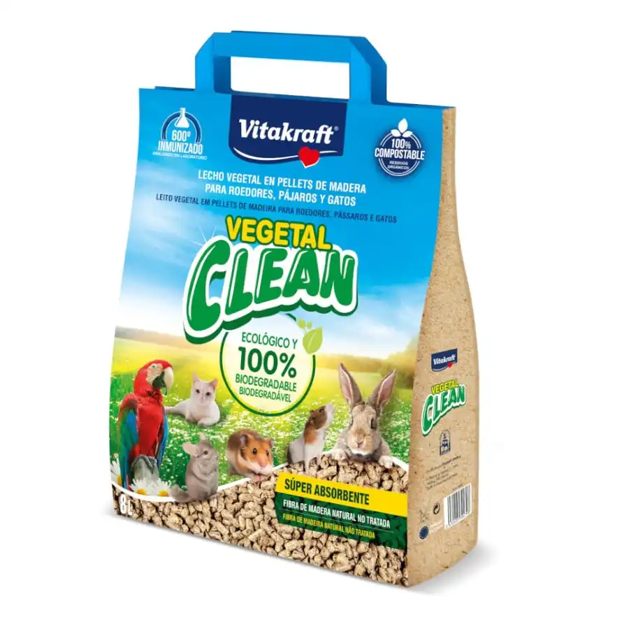 Lecho Higiénico Vitakraft Vegetal Clean 8 L.