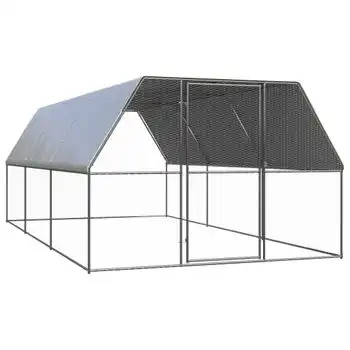 Jaula Gallinero De Exterior De Acero Galvanizado 3x6x2 M Vidaxl