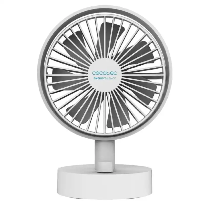 Cecotec EnergySilence 2000 Portable Desk Ventilador de Sobremesa de Batería Blanco