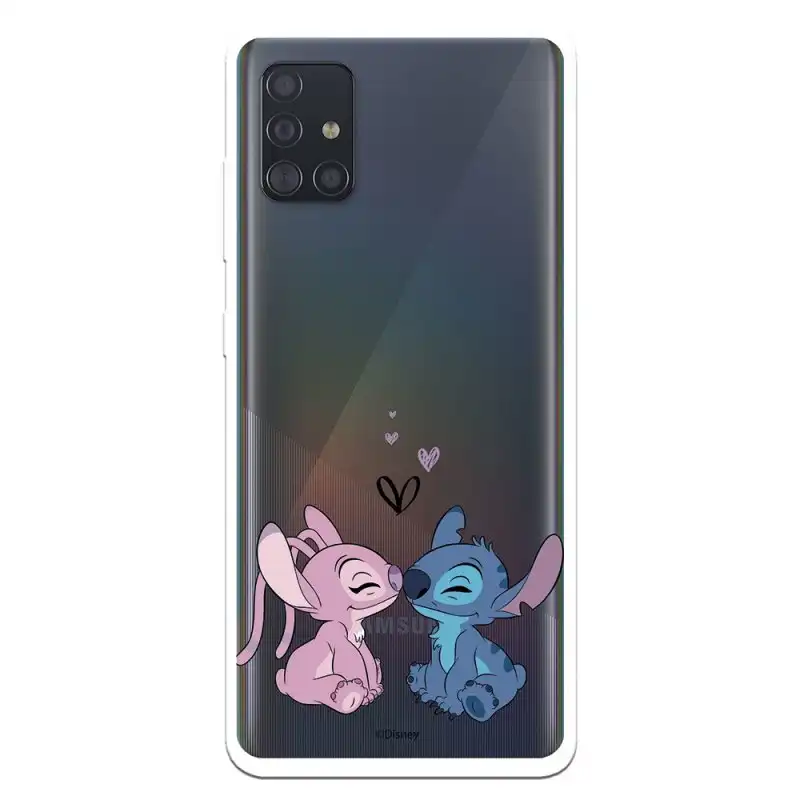 Funda Oficial de Disney Angel & Stitch Beso para Samsung Galaxy A51