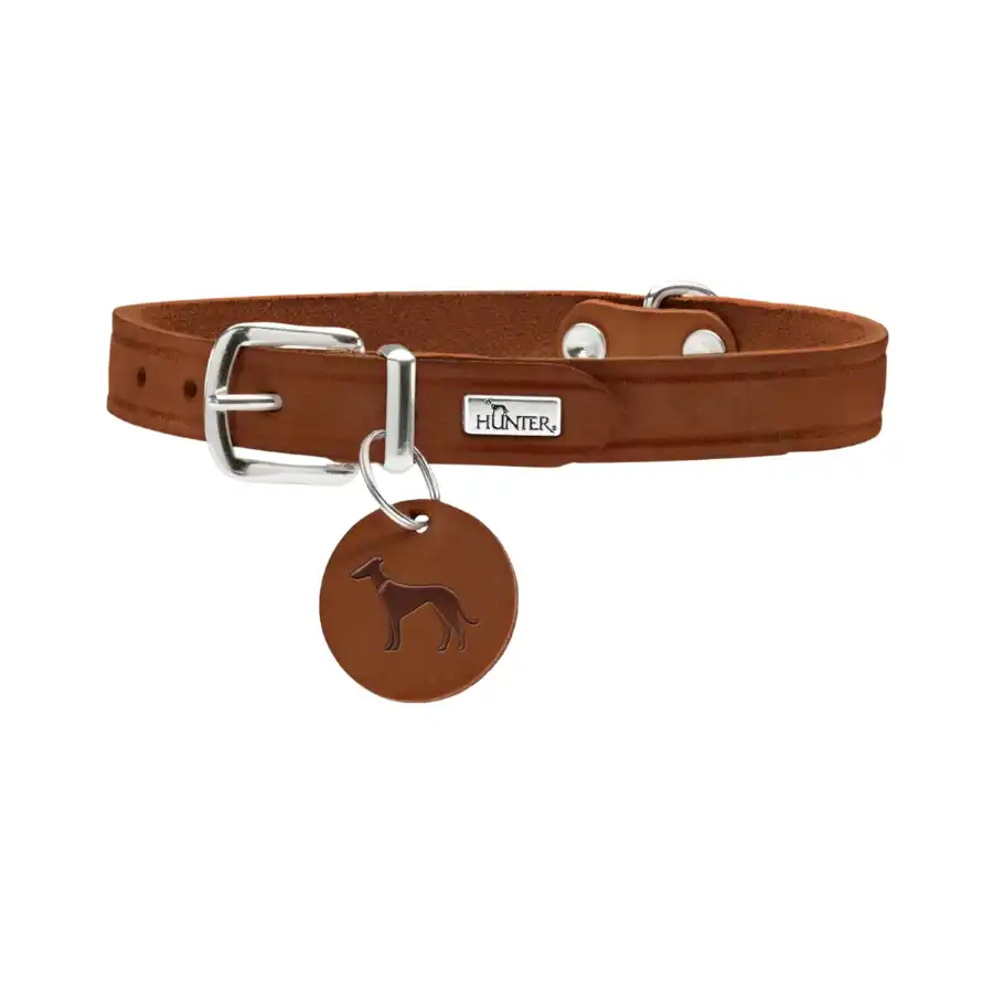 Hunter Aalborg Collar de Cuero marrón para perros