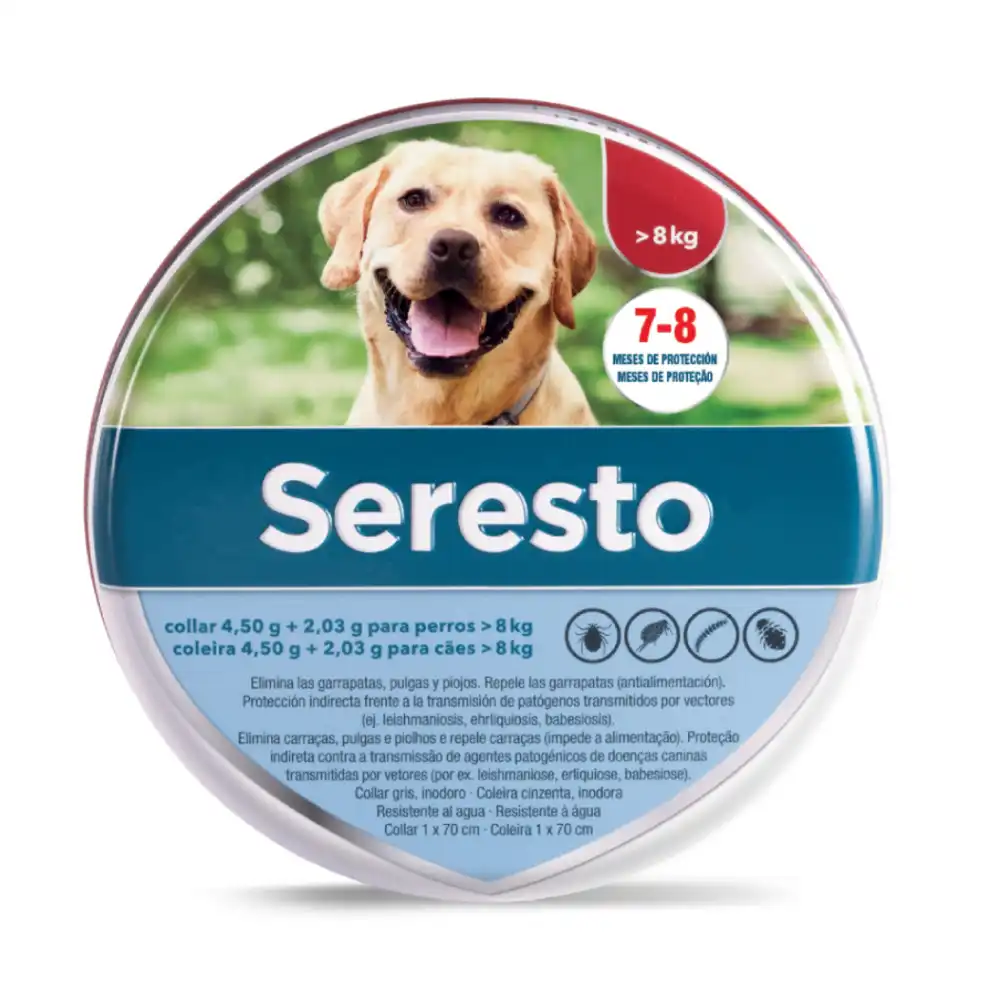 Seresto Collar antiparasitario para perros de más de 8 Kg