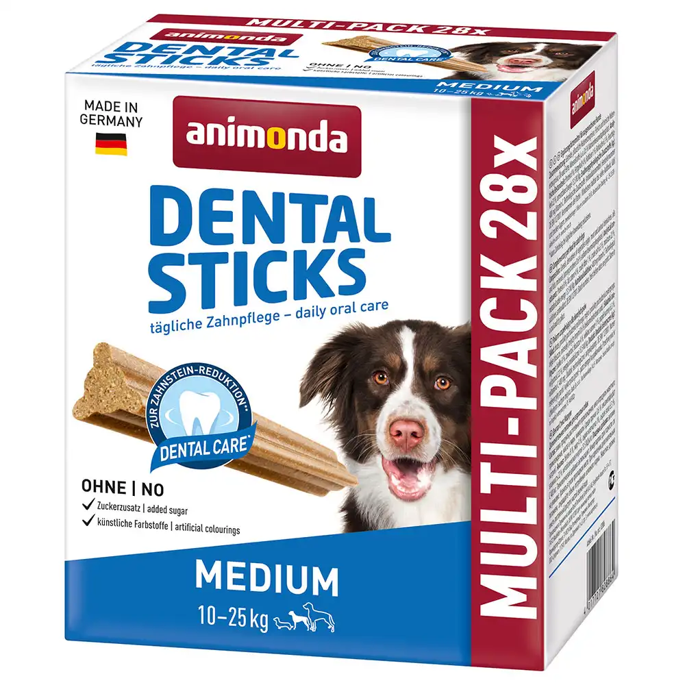 Animonda Dental Sticks Medium snacks para perros - 4 x 180 g (28 palitos)