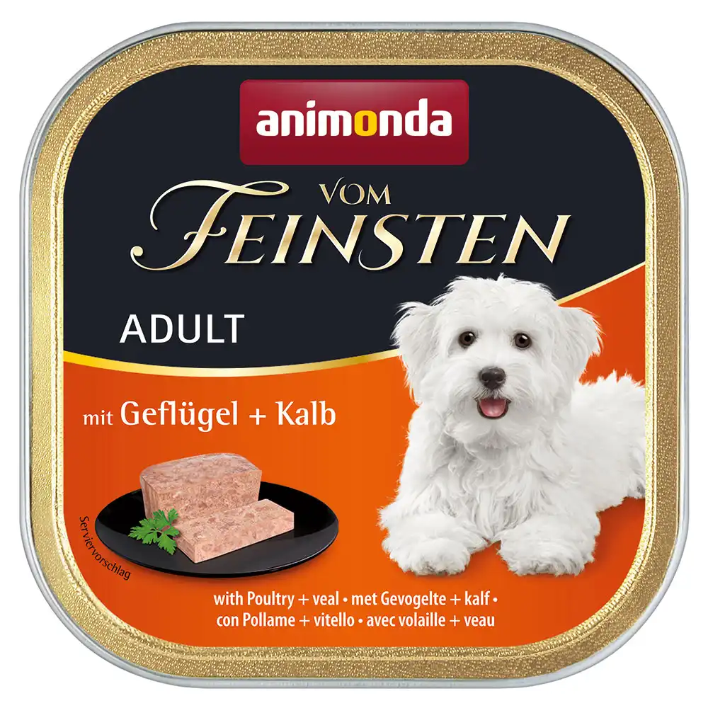 Animonda vom Feinsten Adult sin cereales 6 x 150 g - Ave y ternera