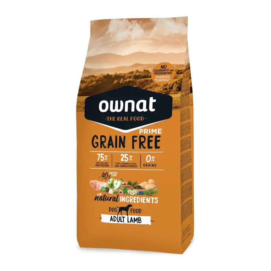 Ownat Prime Grain Free Adulto Cordero pienso para perros