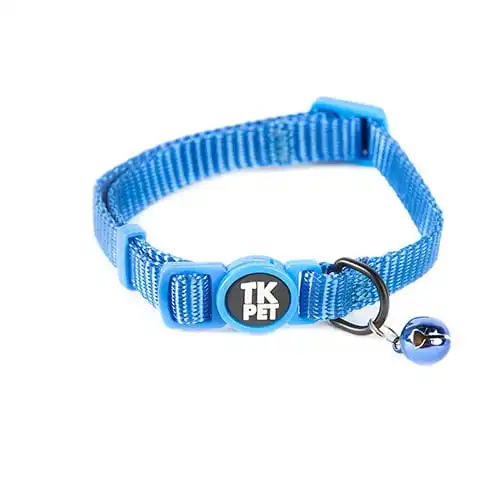 TK-Pet Classic Collar Nylon con Cascabel Azul para gatos