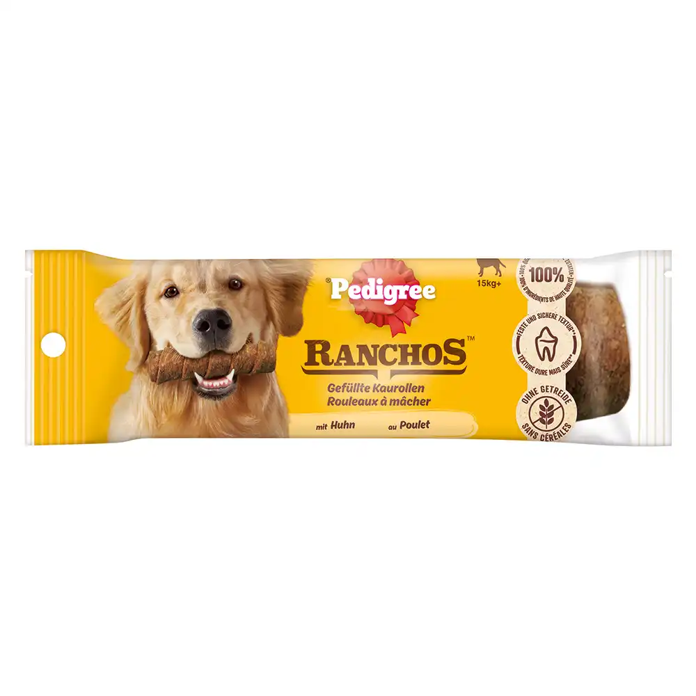 Pedigree Ranchos rollos rellenos Maxi para perros - 80 g - Pollo