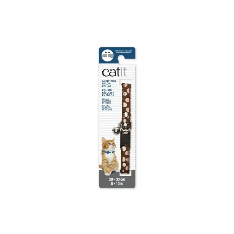 Catit Collar Breakaway Remache Plata Mari. Morado para gatos, Tamaño 20 - 33 cms