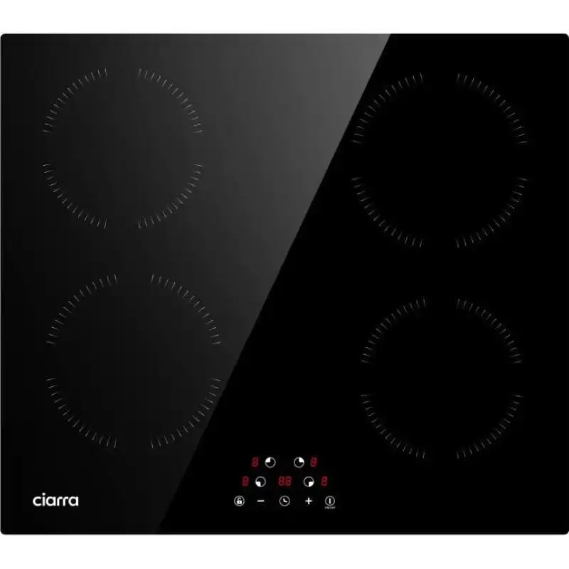 Ciarra AWBBIH4-A Placa de Inducción 4 Zonas Temporizador Pulsador Táctil 6000W 59cm