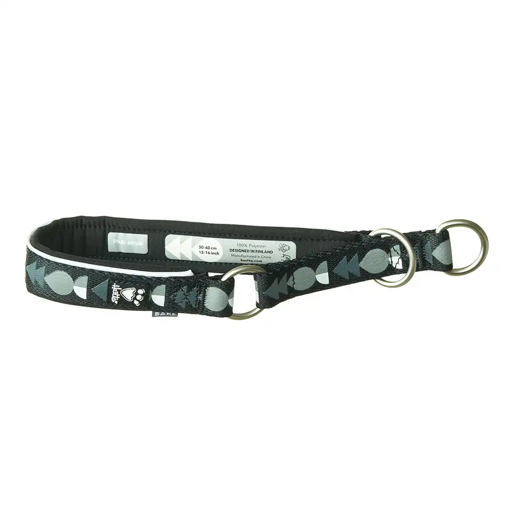 Collar anititirones Hurtta Bare carbón para perros - 32-37 cm contorno de cuello, 25 mm de ancho