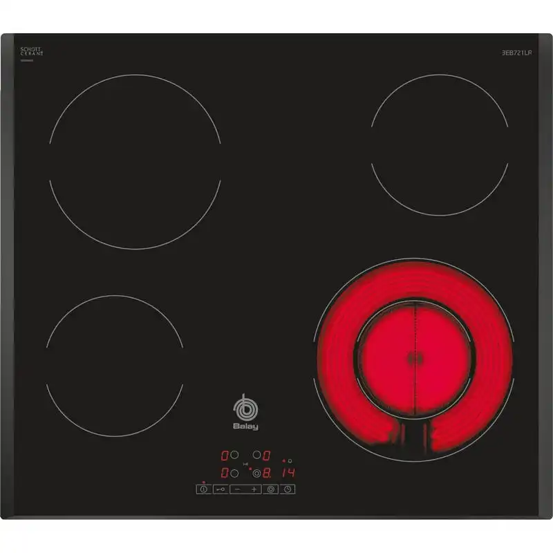 Balay 3EB721LR Placa Vitroceramica 4 Fuegos Negro