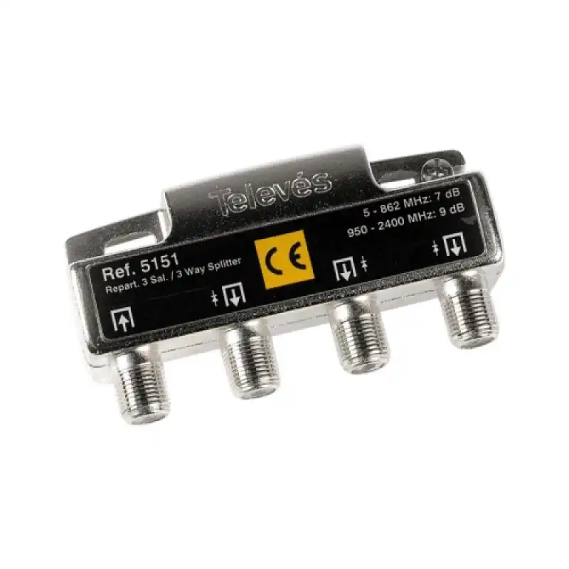 Televes Repartidor Distribuidor 3 Salidas 7/9 dB Gris