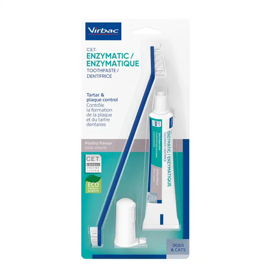 Virbac C.E.T Kit Dentífrico Enzimático para perros