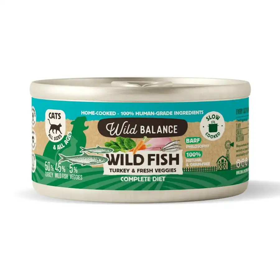 Wild Balance BARF Pescado y Pavo lata para gatos