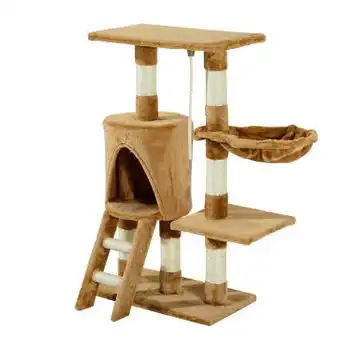 Árbol De Gato De Melamina Madera Felpa Sisal 30x55x96cm-pawhut.marrón