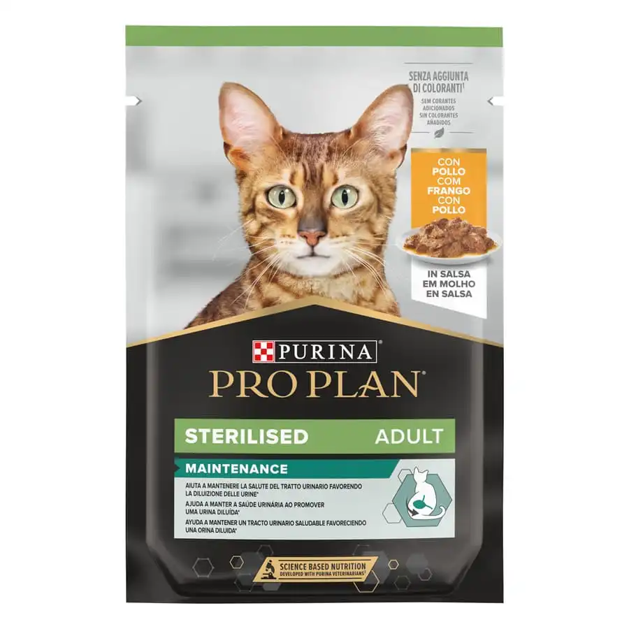 Purina Pro Plan Sterilised pollo sobre para gatos