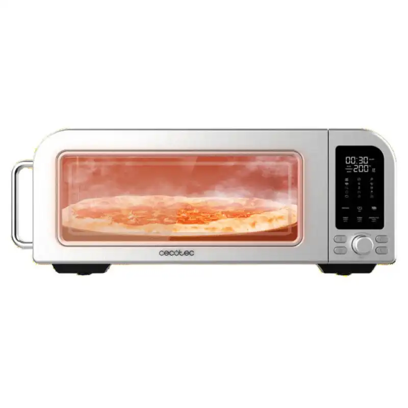 Cecotec Fun Pizza&co Forno Bravo Horno de Sobremesa para Pizzas 2000W Acero Inoxidable