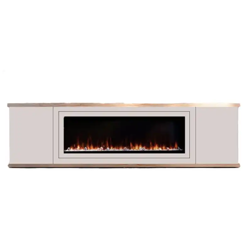Chimenea Móvil Y Electrica 1500w Chimenea Móvil Arosio 150 Gris