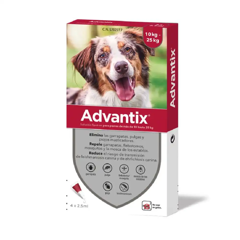 Advantix Spot-On (10-25 Kg) 4 unid.