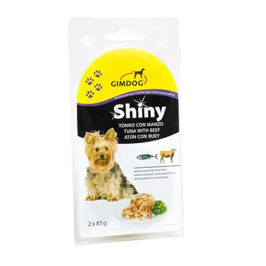 GimDog Shiny atún y buey comida húmeda para perros