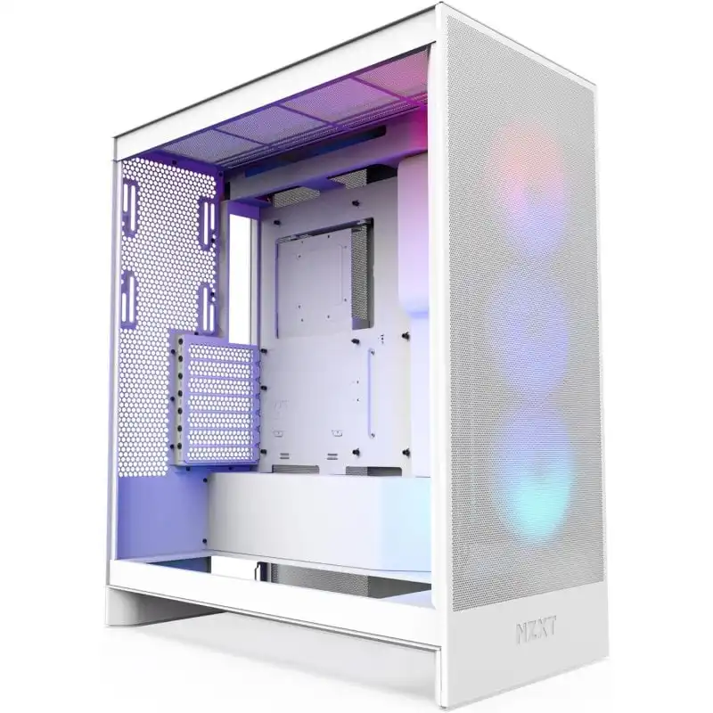 NZXT H7 Flow RGB 2024 Cristal Templado USB 3.2 Blanco