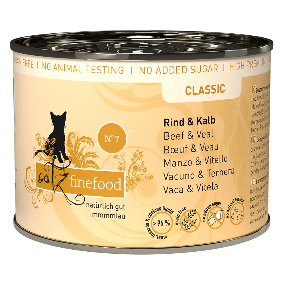 catz finefood en latas 6 x 200 g - Vacuno y ternera